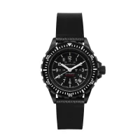 Bracelet cuir MARATHON 20mm BLACK avec boucle Anthracite aresmaxima.com 1