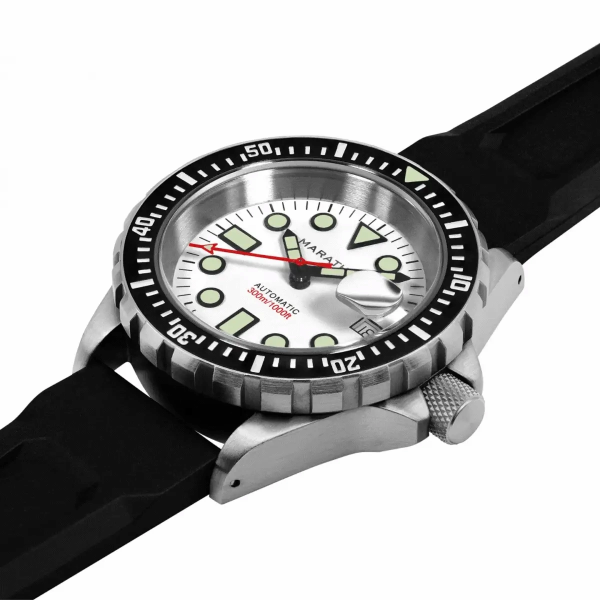 Marathon OSAR-D Automatic 41mm RUBBER ARCTIC 3 -kivääri, kumimainen, aresmaxima.com